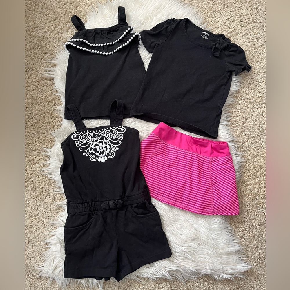 {Gymboree} Top, Romper, Skort Spring / Summer Bundle - Girl's 4